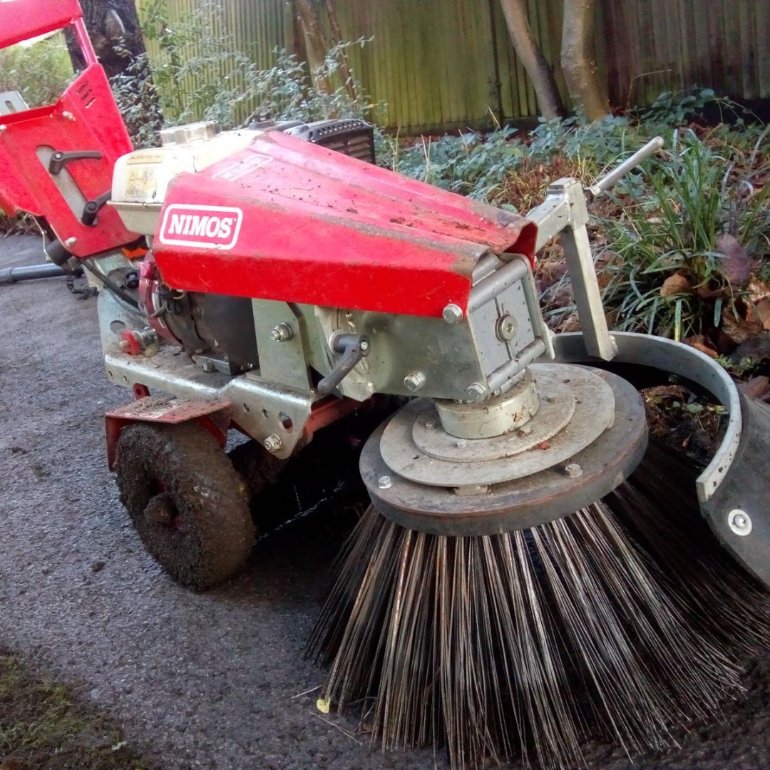 The Mosquito weed ripper machine used for chemical-free moss and weed removal